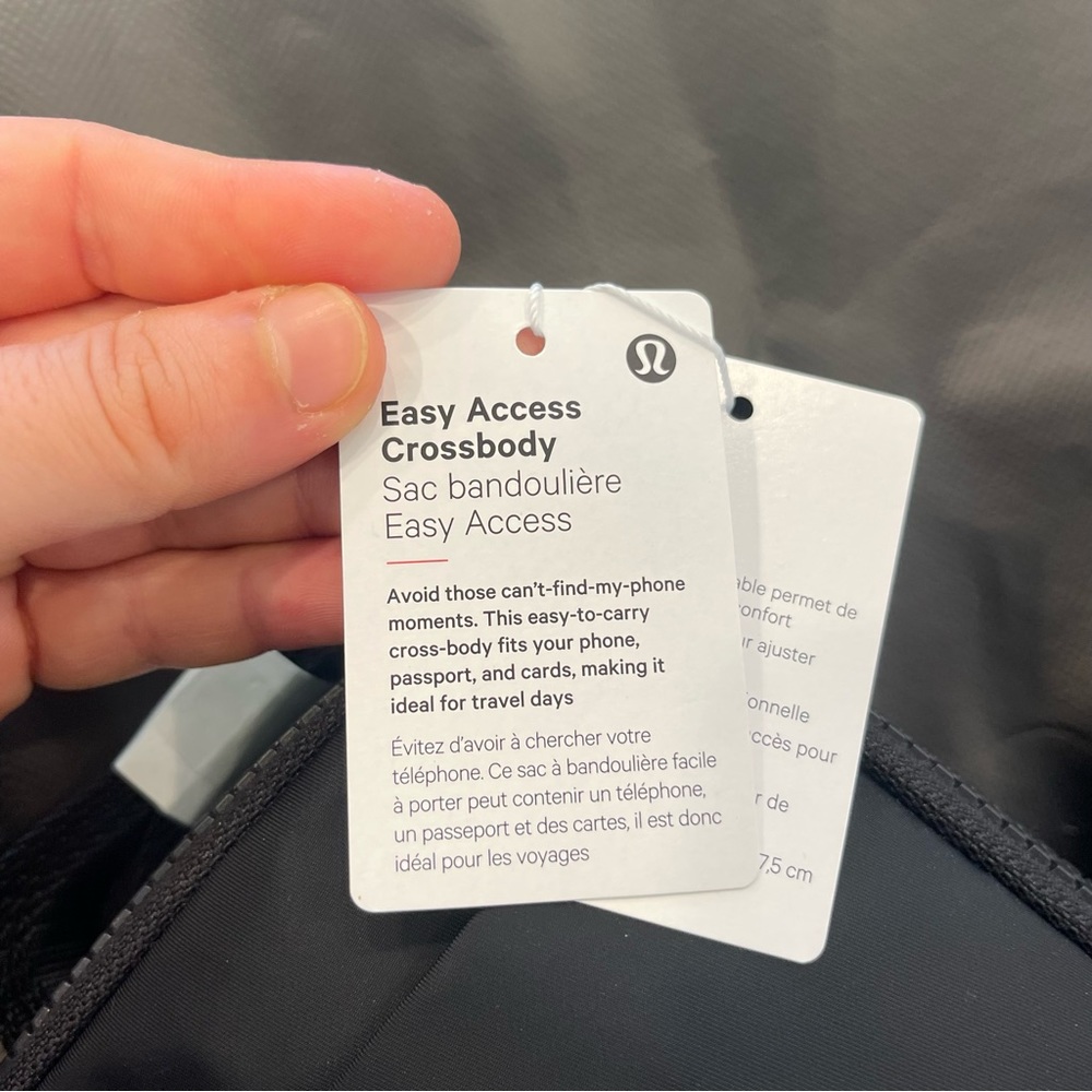NWT Lululemon Easy Access Crossbody Bag 1.5L in black ( RARE ) - Picture 10 of 16